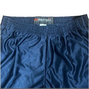 Vintage Nike Men's Navy Blue Basketball Shorts 90’s Swoosh- Black Label 2XL
